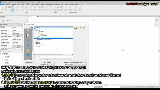 CARA IMPORT GAMBAR AUTOCAD KE REVIT смотреть онлайн