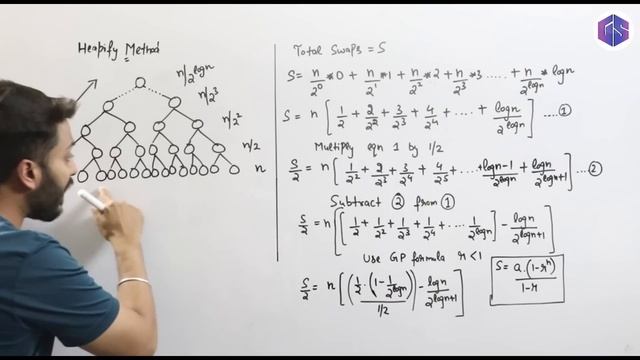 L-3.11: Build Heap in O(n) time complexity | Heapify Method | Full Derivation with example смотреть онлайн