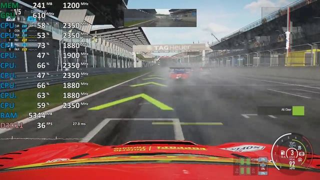 AMD Ryzen 7 2700U Vega 10 Test - Project CARS 2 - Gameplay Benchmark смотреть онлайн