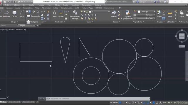 Uso de las herramientas básicas de AUTOCAD 2017 смотреть онлайн