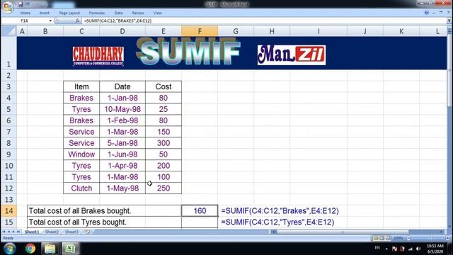 SUMIF | Excel Formulas | Word Tips | PowerPoint Tips | Tally Tips | DTP Tips смотреть онлайн