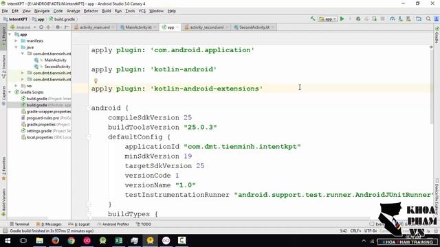 Lập trình Android (Kotlin) - Bài 22: Intent - Di chuyển giữa các màn hình смотреть онлайн