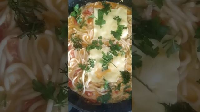 Вкусныйобед# вкусныйужин# спагетти# спагетти с овощами и сыром смотреть онлайн