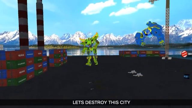 Flying Muscle Car Robot Game - Android Gameplay смотреть онлайн