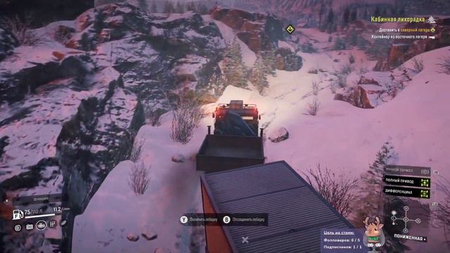 SnowRunner (Season 1: Search & Recover) - #16 - Ковдозеро - Кабинная лихорадка | Места боевой славы смотреть онлайн