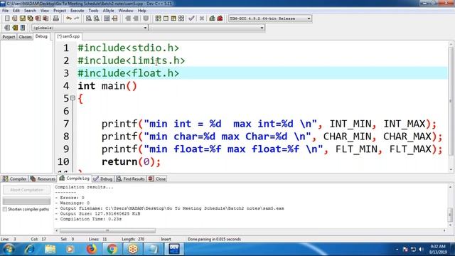 Min Max values of float data type смотреть онлайн