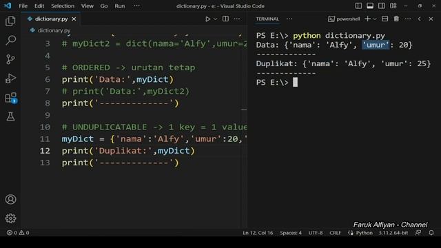 Belajar Python with Visual Studio - 24 - DICTIONARY смотреть онлайн