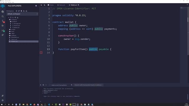 Пишем смарт-контракт для Ethereum на Solidity смотреть онлайн