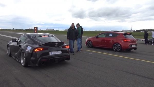 SEAT LEON CUPRA +500HP vs TOYOTA SUPRA MK5 600+HP - DRAG