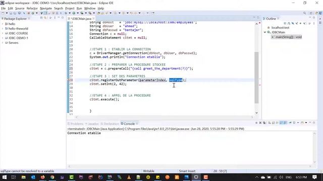 JAVA/JDBC : 20 - L'interface CallableStatement - Procédure param INOUT смотреть онлайн