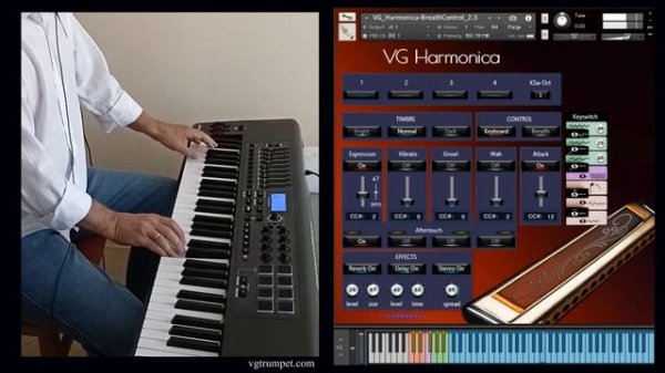 TEControl breath controller and VG Harmonica sample library for NI Kontakt