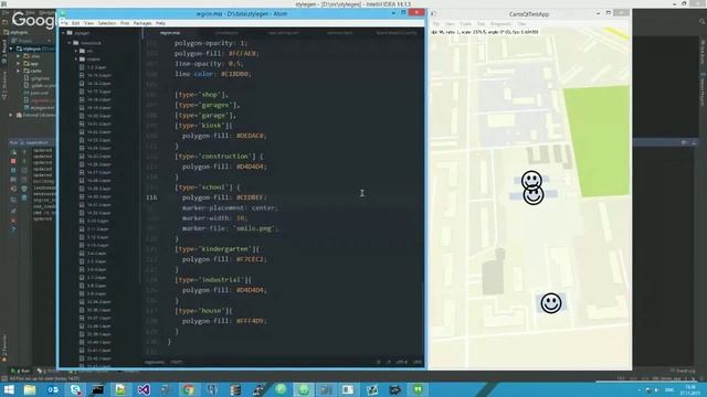 Сборка карты 2GIS C CartoCSS