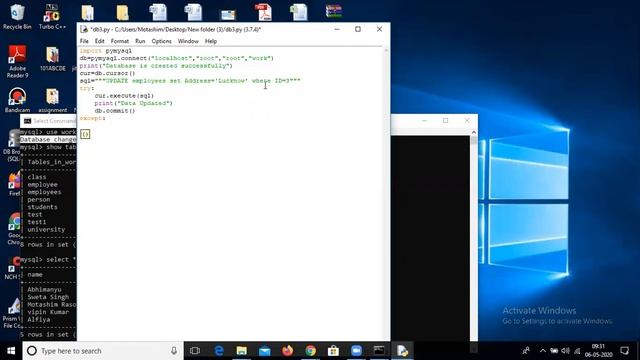 delete and update data from database using python смотреть онлайн