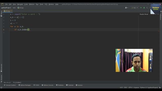 Every Successive Repetitive Character Replaced By $ in Python | Python Tutorial | Reverse a String смотреть онлайн