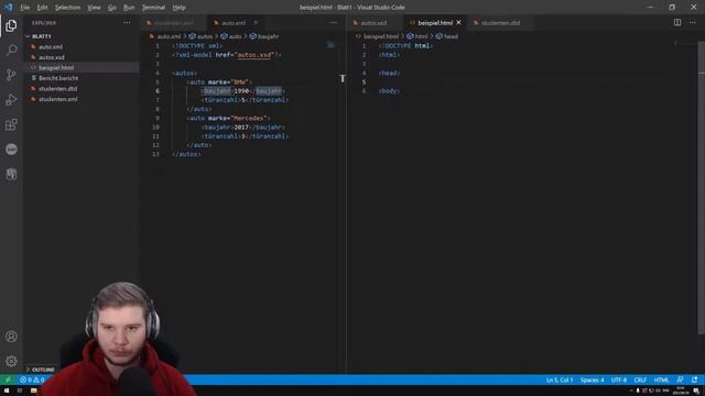 Sprachen SGML, XML, HTML; Validierung mit DTD, Schema; Python-Parsen mit DOM, SAX (Deniz Kandogmus) смотреть онлайн