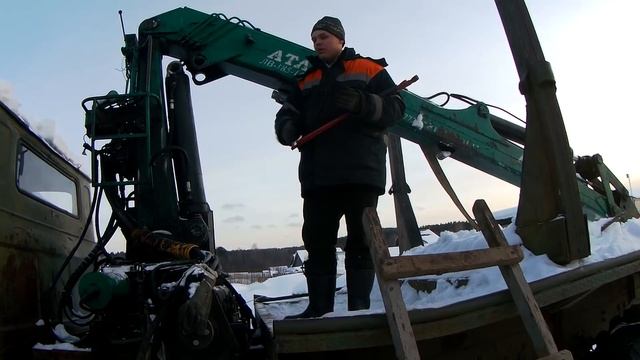 Устанавливаю гидроманипулятор Атлант на Урал 4320!Делаем лесовоз смотреть онлайн