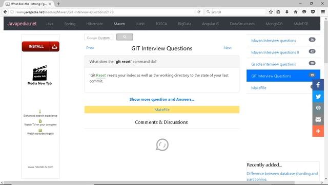 What does the 'git reset' command do?
| javapedia.net смотреть онлайн