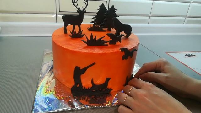 Оформление торта для охотника смотреть онлайн