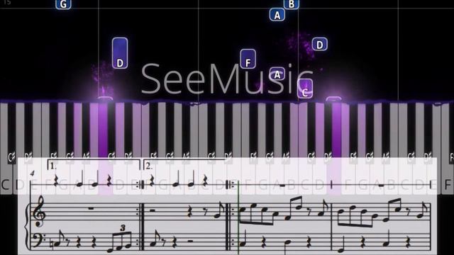[Piano Cover] Addams Family Theme - Vic Mizzy - Easy [Sheet music] смотреть онлайн
