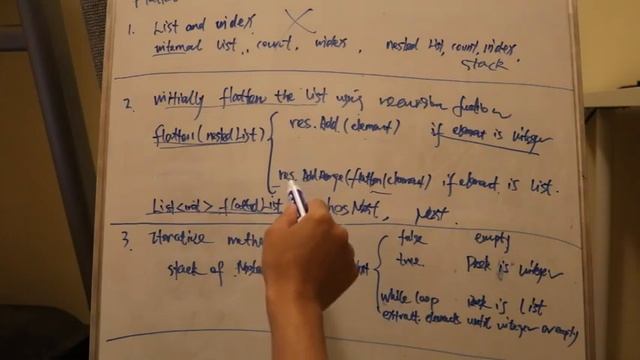 Recursion and relative iterative method - Flatten Nested List Iterator смотреть онлайн