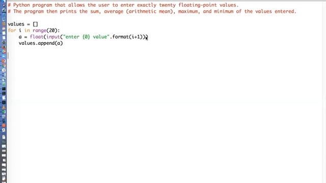 Python Home Work Problem: Sum, Average, MaX and MIN смотреть онлайн