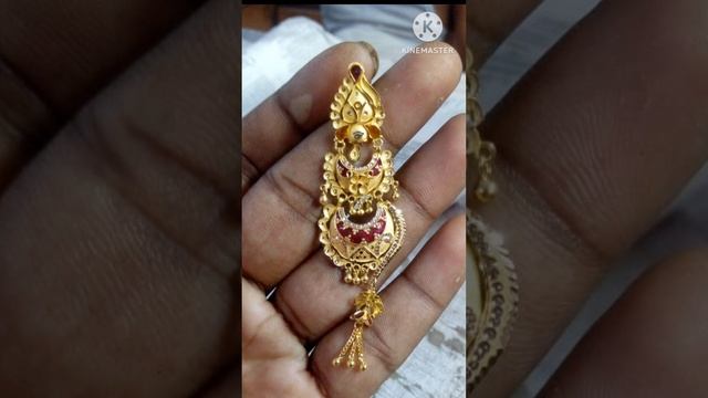 Earrings  Gold Jewellery #22k #viral