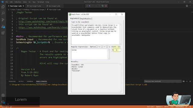 [주호의 오토핫키 스크립트 데모 #20] 정규식 표현 (RegEx) 테스터 смотреть онлайн