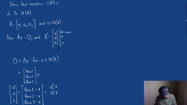 4.1 Proof of Orthogonality of the Row space and the Null space смотреть онлайн