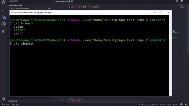 #6 GIT BRANCH & MERGE смотреть онлайн