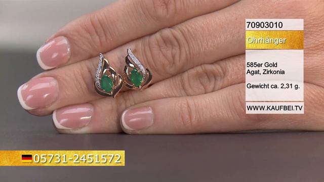 Sokolov Ohrringe aus 585 Rotgold mit Achat und Zirkonia Shop смотреть онлайн