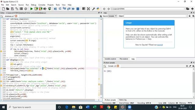 VIT INFT SHA Lec3 Python Database Connectivity смотреть онлайн