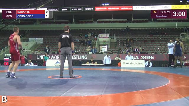 Repechage FS - 97 kg: E. ODIKADZE (GEO) df. R. BARAN (POL), 5-1 смотреть онлайн