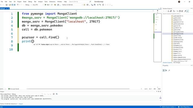 Connecting to a Collection in MongoDB Through Pymongo's MongoClient() смотреть онлайн
