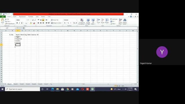 MS EXCEL Online class recording of Students table and basics смотреть онлайн