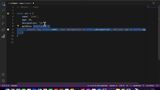 JavaScript Objects - Object.keys() смотреть онлайн