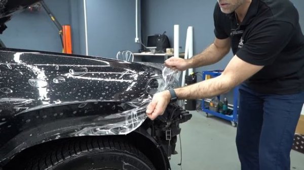 Обучение оклейке защитной пленкой переднего крыла. PPF