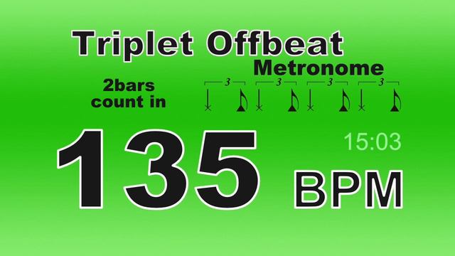 Triplet Offbeat Metronome BPM=135 смотреть онлайн