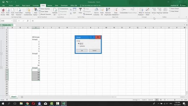 How to Group Rows or Columns in Excel 2016 смотреть онлайн