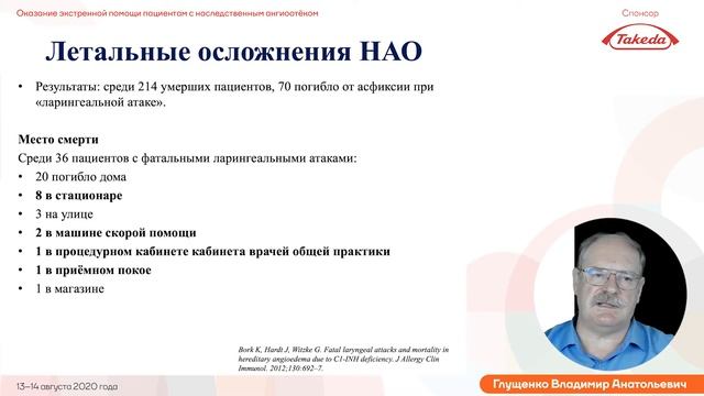 Анафилаксия и ангионевротические отёки при анестезии, Глущенко В.А. смотреть онлайн