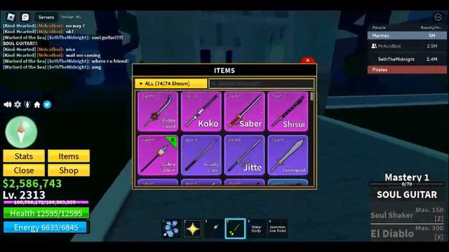 I Finally got Soul Guitar! Part 2! ( Blox Fruits ) #bloxfruits #onepiece #roblox смотреть онлайн