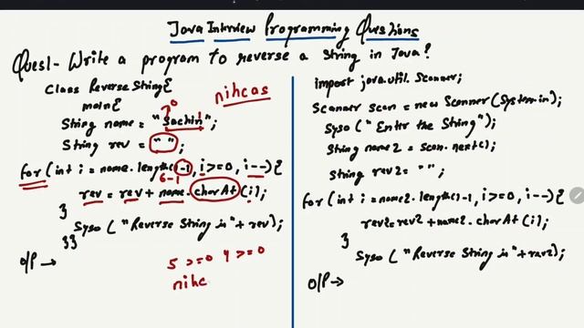 Write a program to Reverse a String in Java in hindi | Scanner - User Input | Java Questions Series смотреть онлайн