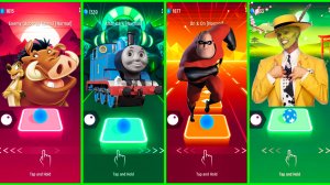 Timon & Pumbaa VS Thomas x Friends VS The Incredibles VS The Mask Coffin Dance EDM Rush Tiles Hop