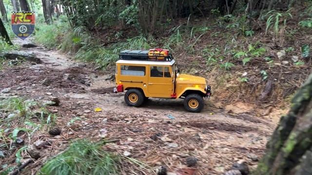 1/10 Scale / RS |  FMS TOYOTA Land Cruiser FJ40 | Heavy Rain | Off-road Driving #04