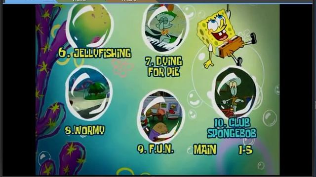 Spongebob Squarepants: Nautical Nonsense and Sponge Buddies DVD Menu смотреть онлайн