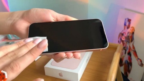 aesthetic pink iphone 13 asmr unboxing ? camera test + cute accessories✨