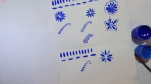 Гжельская роспись. Рисуем цветы. Урок онлайн. Мастер класс.