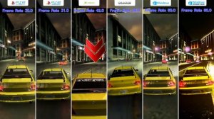 Need for Speed Underground 2 | Side by Side Frame Rates | PS2 pal ntsc XBOX Gamecube Windows ReShad