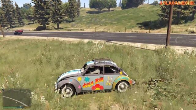 GTA V: Volkswagen Beetle 1974 Hippy Crash Compilation (60FPS) смотреть онлайн