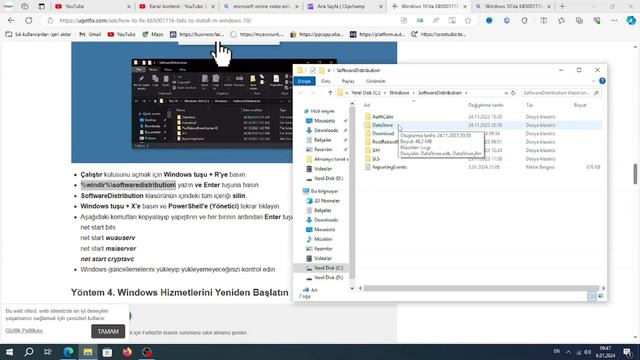 Windows 10 0x80070643 Yüklenme Hatası Hatası KB5001716 Update Error