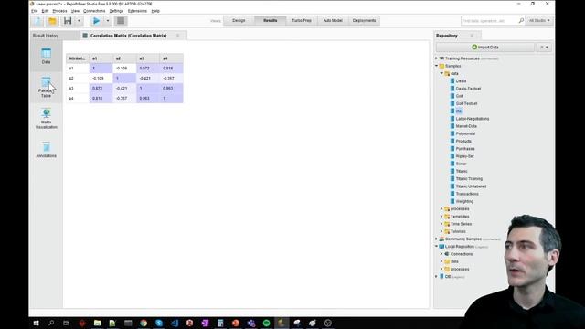 Removing Correlating Attributes With Rapidminer